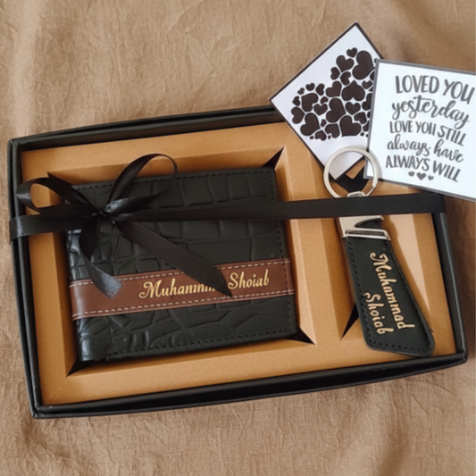 Textured Wallet & Keychain-Customized