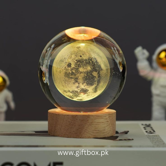 3D Planet Moon Crystal Lamp